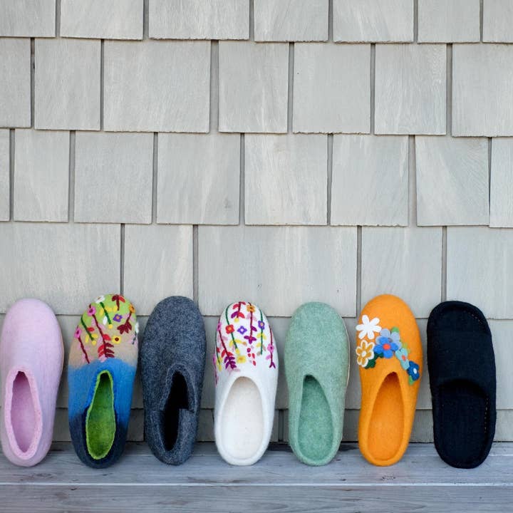 Fuzzy cove - Wholesale Slippers - Women's - Luxury Organic Merino Wool Slipper Slides | Women | Eco-Friendly Warmth, or Leather Foot Sole, Arch Support Home Cozy Comfort Gift8