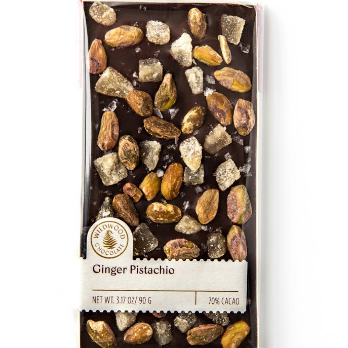 Wildwood Chocolate - Wholesale Chocolate Bar - Ginger Pistachio