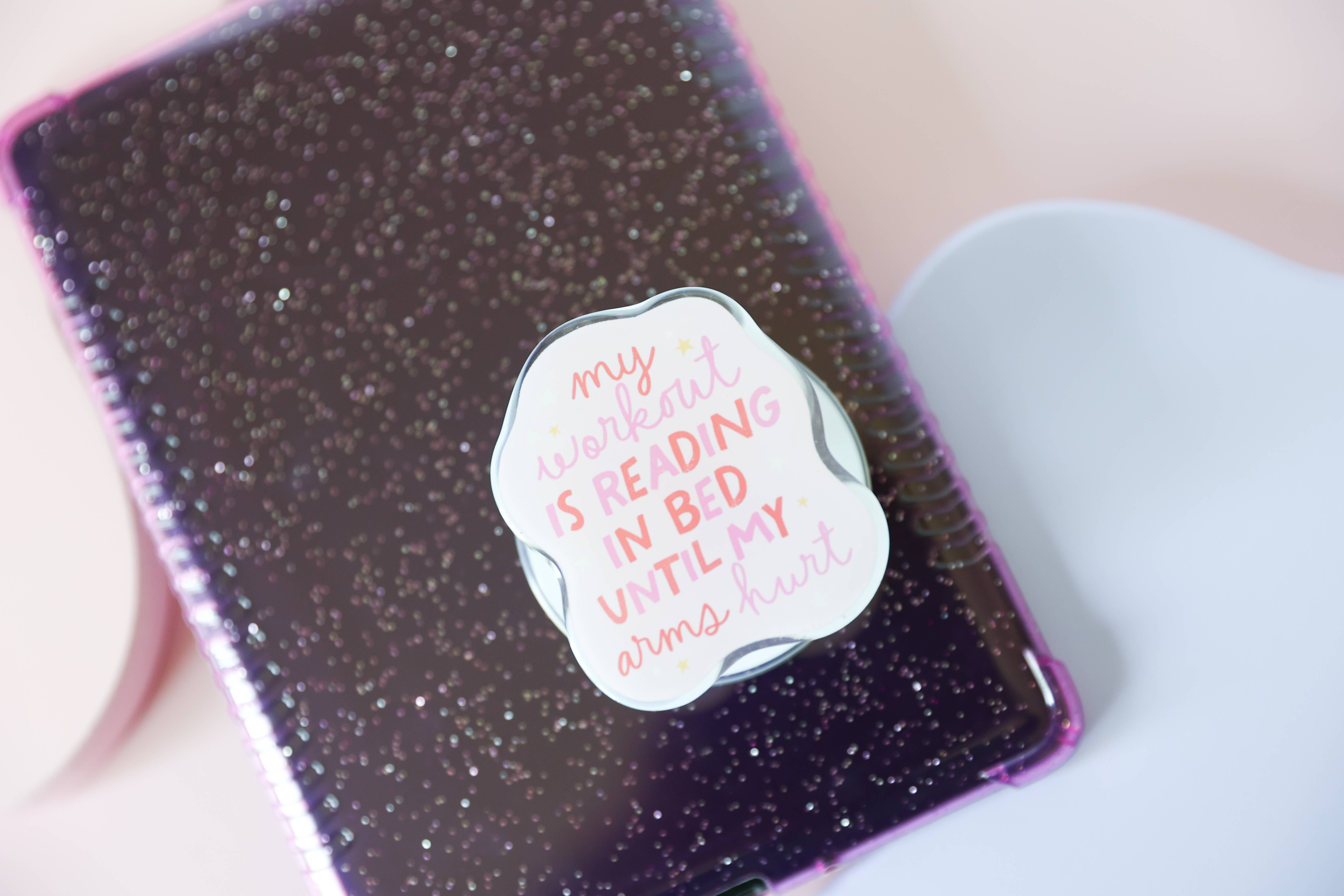 The Blush Hut - Wholesale Phone Grip - My Work Out Is Reading Kindle Grip -  Book Lover Accessory4