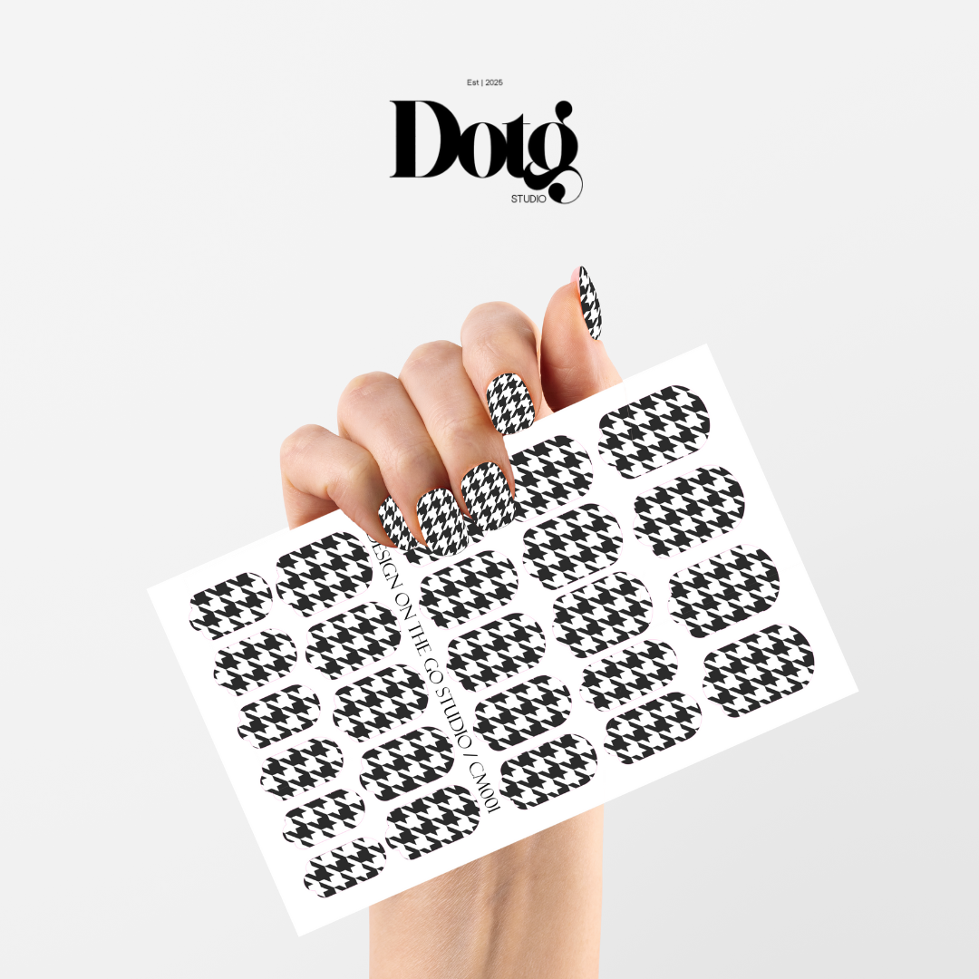 Design on The Go Studio - Wholesale Nail Art/Decal - Houndstooth Nail Wraps DIY Manicure Stickers Decal Strips1