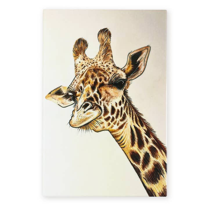 Giraffe Ceramic Tile Picture Plaque Wall Art 30 x 20cm for wholesale by Art of Arora