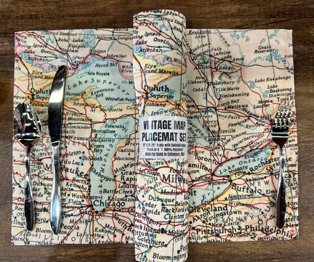 Daisy Mae Designs - Wholesale Placemat - Custom Map Placemat Set Tabletop Linens Set of 4 Personalized1
