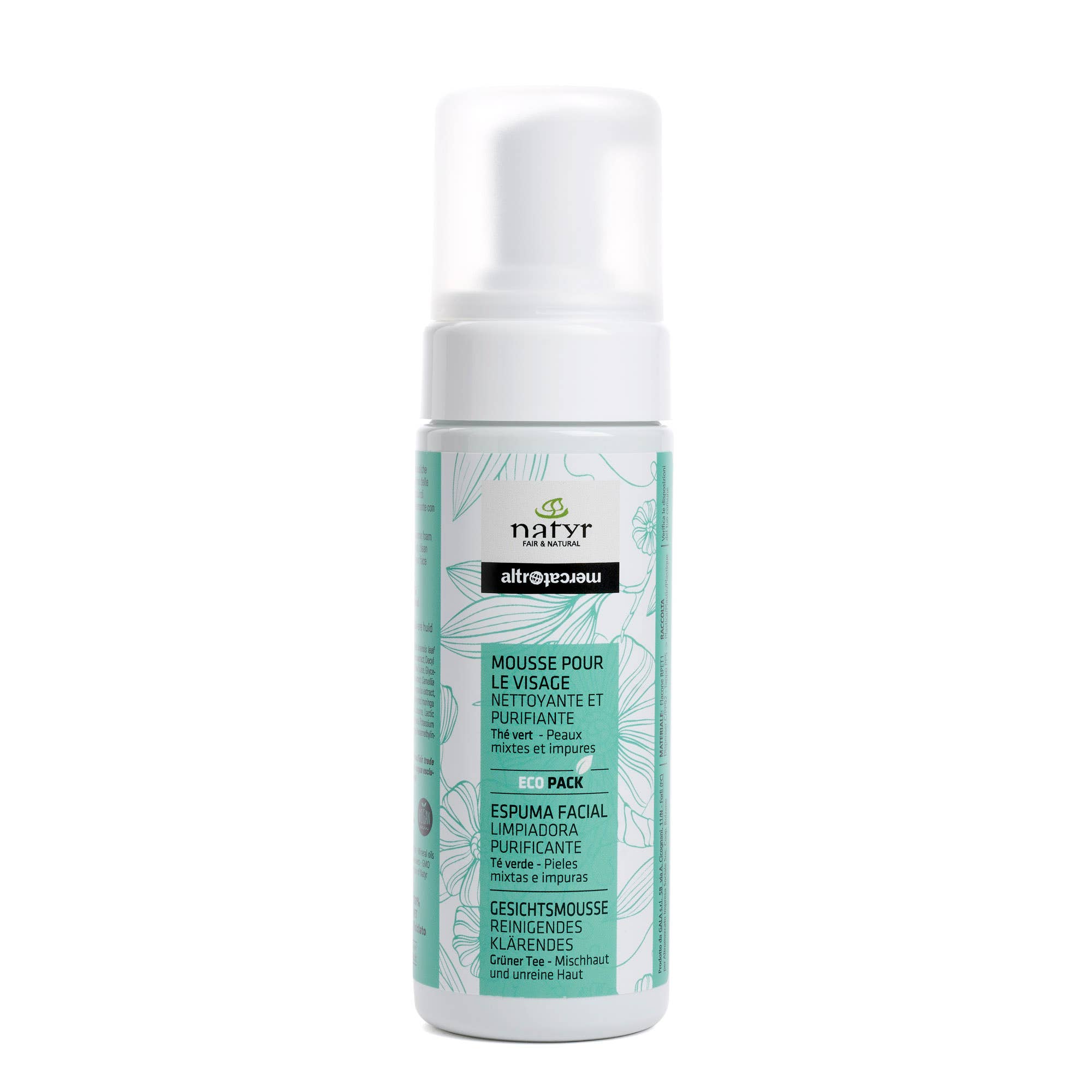 Altromercato - Wholesale Facial Cleanser - Face Mousse - Purifying - Comb. skin - Green Tea - 150 ml4