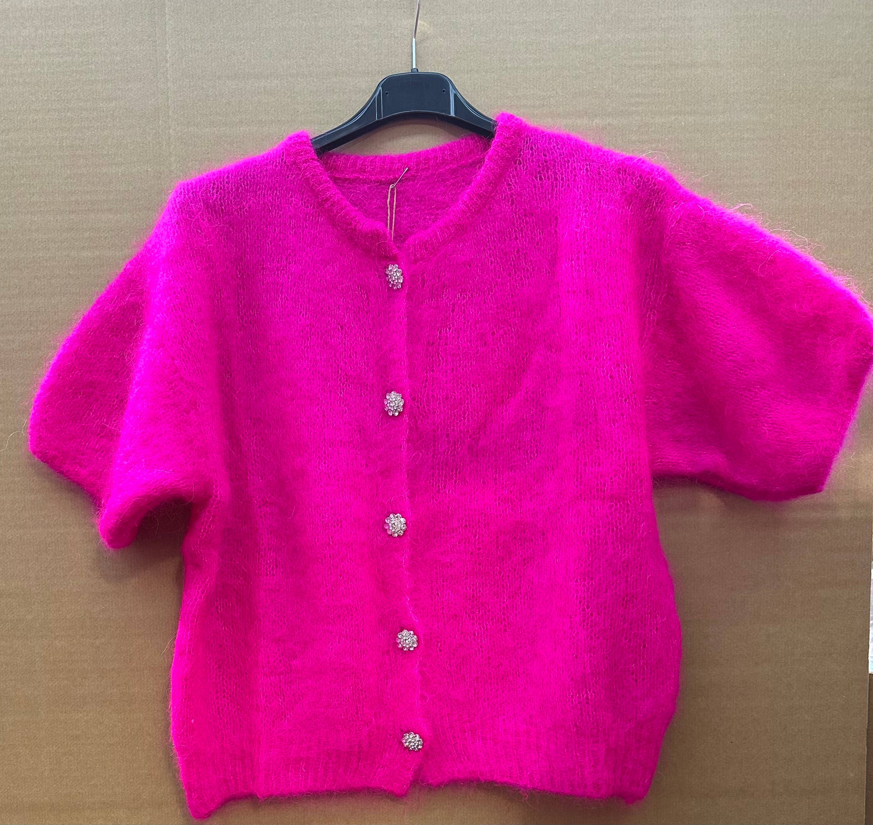 LÉA & LUC – wholesale Kofta - Dam – Mohairkofta med korta ärmar REF. 2157922