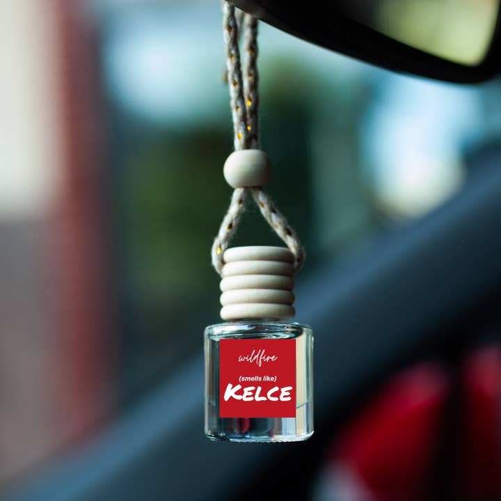 Hanging Car Air Freshener – Travis Kelce Scent for wholesale by Wildfire LLC
