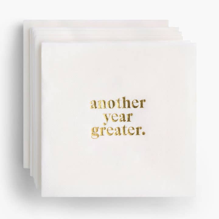 Tovaglioli da cocktail Another Year Greater - Set di 20 per la vendita all'ingrosso da parte di Souvenir Stationery