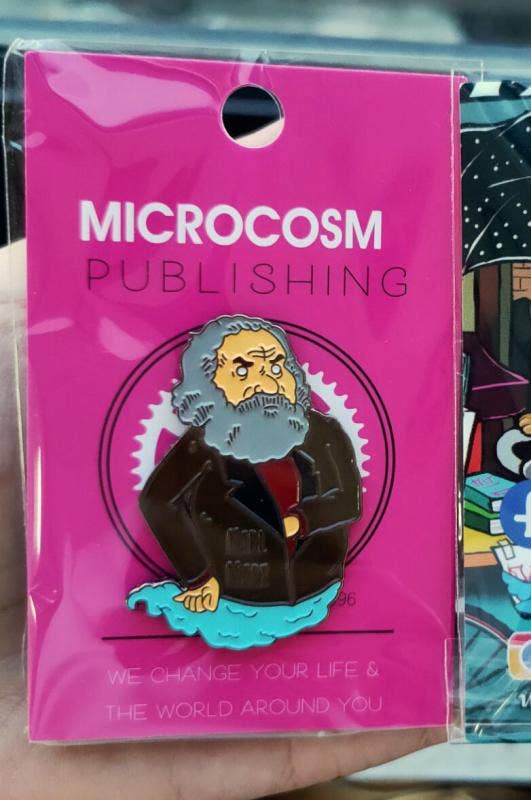 Microcosm Publishing & Distribution - Wholesale Lapel Pin/Button - Karl Marx Enamel Pin