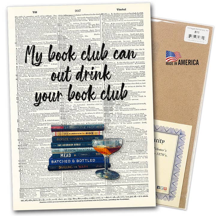 Vintage Dictionary Art - Wholesale Art Print - Art Print | Dictionary Page | Vintage | My Book Club1