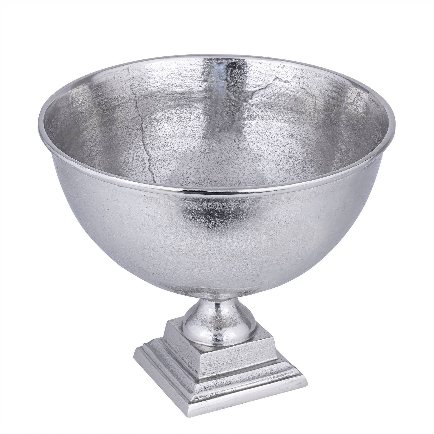 BIDKhome - Wholesale Wine Bucket - Raw Alum. Sq. Base Planter/Wine Cooler - RAW NICKEL3