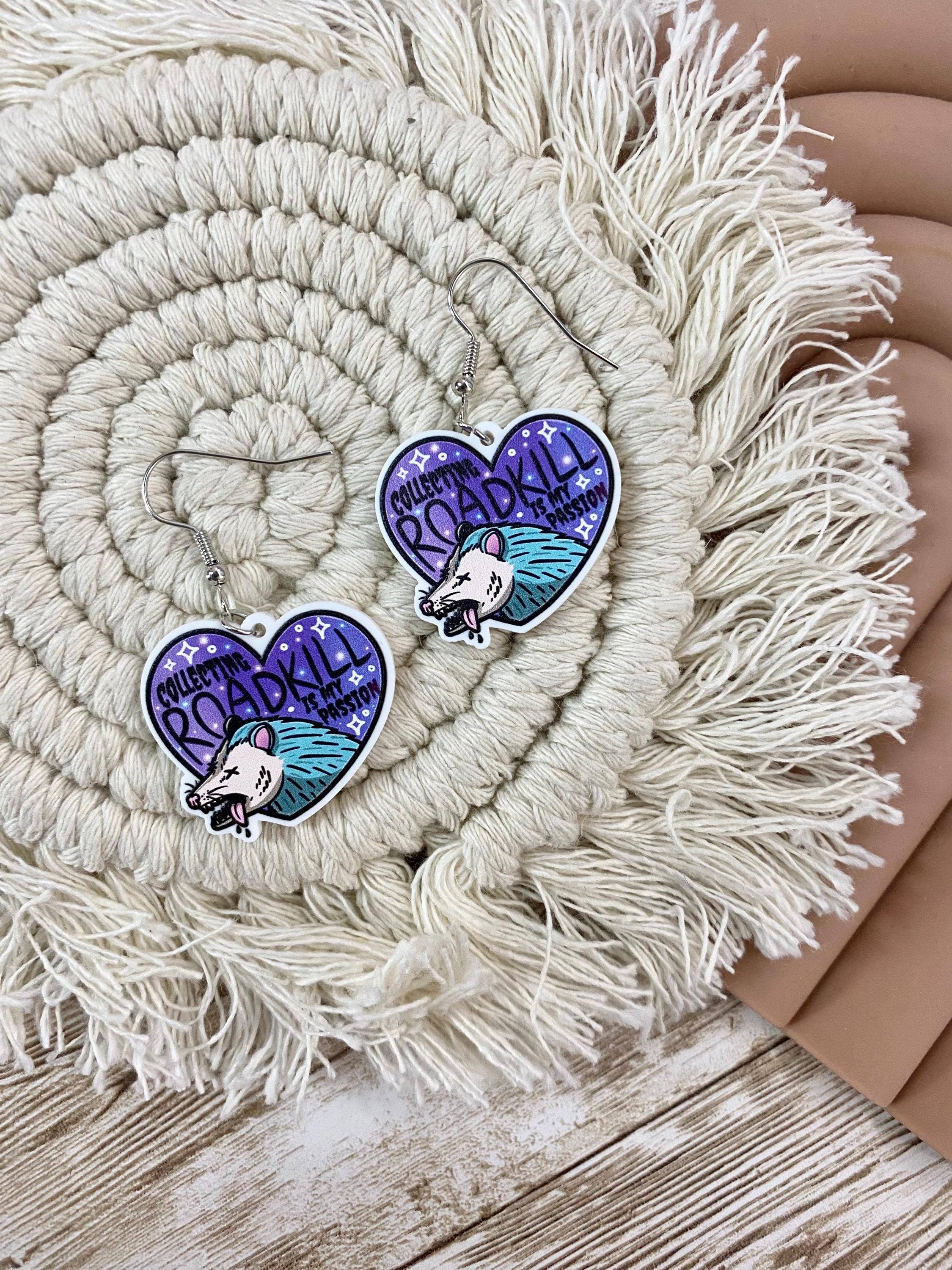 Briar layne - Wholesale Dangle Earrings - Possum Trash Panda Lover Jewelry Earrings2