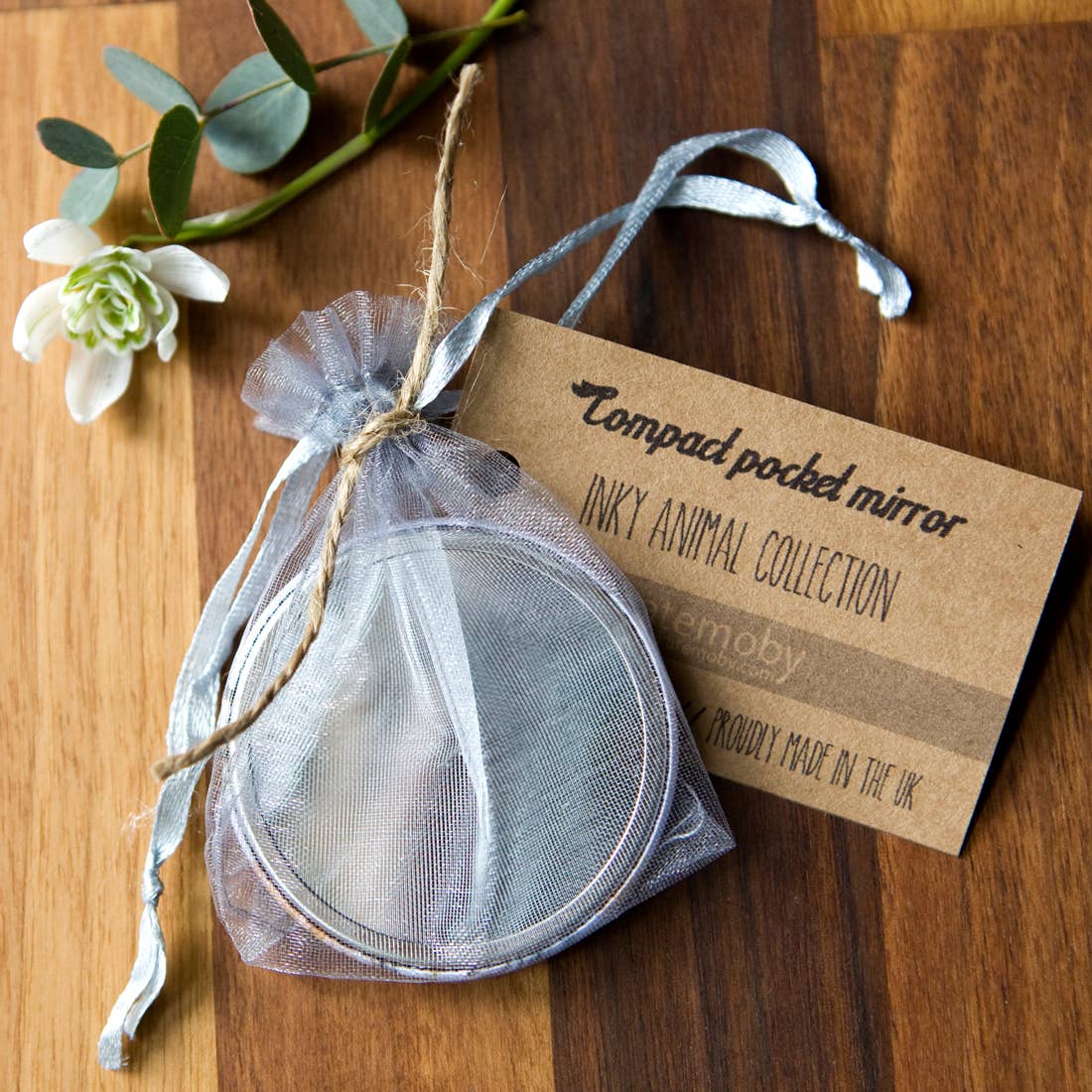 Kate Moby - Wholesale Compact Mirror - Inky Wolf Pocket Compact Mirror1