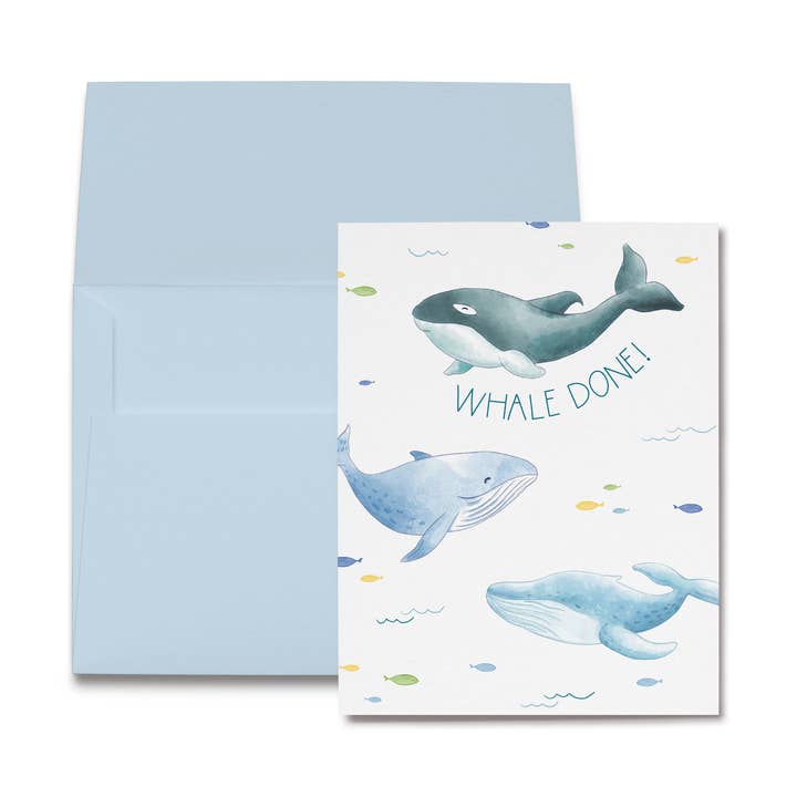 Biglietto di auguri con balena per la vendita all'ingrosso da parte di Nola Tawk