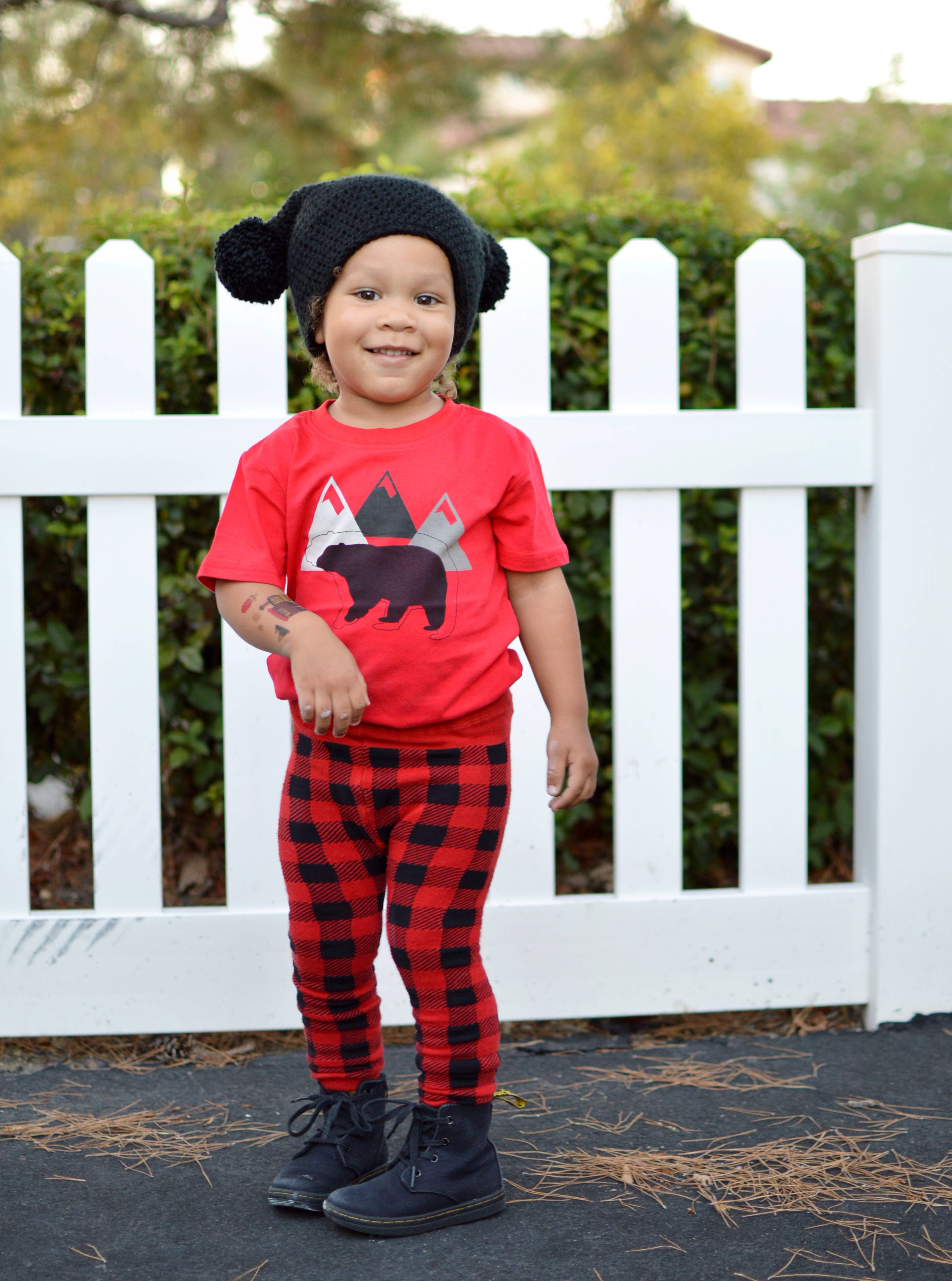 Doodle Pants – Engroshandel T-shirt - Børn – Black Bear Toddler og Kids Shirt4