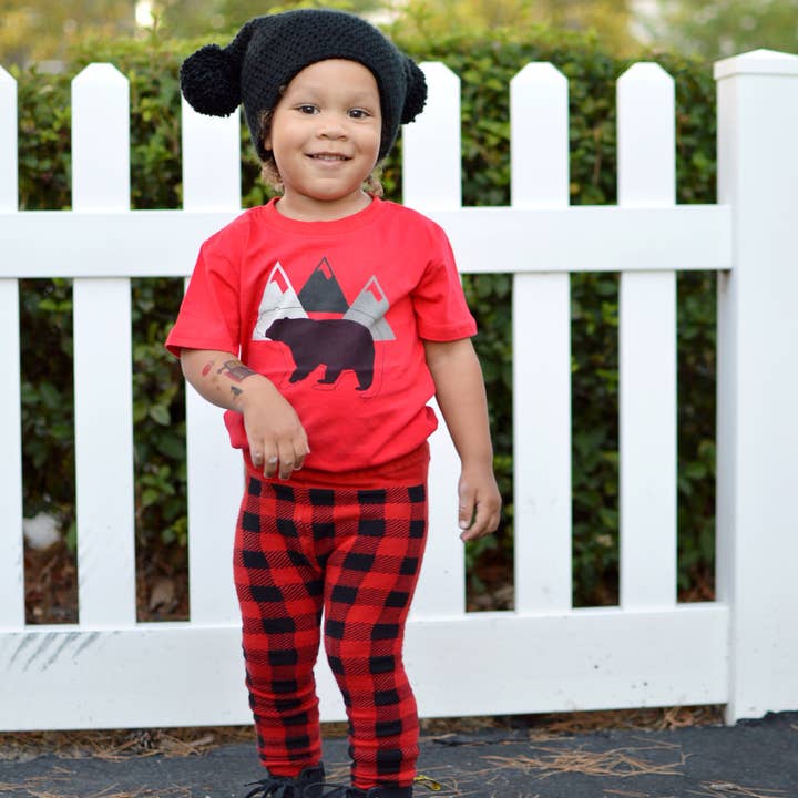 Doodle Pants – Engroshandel T-shirt - Børn – Black Bear Toddler og Kids Shirt4