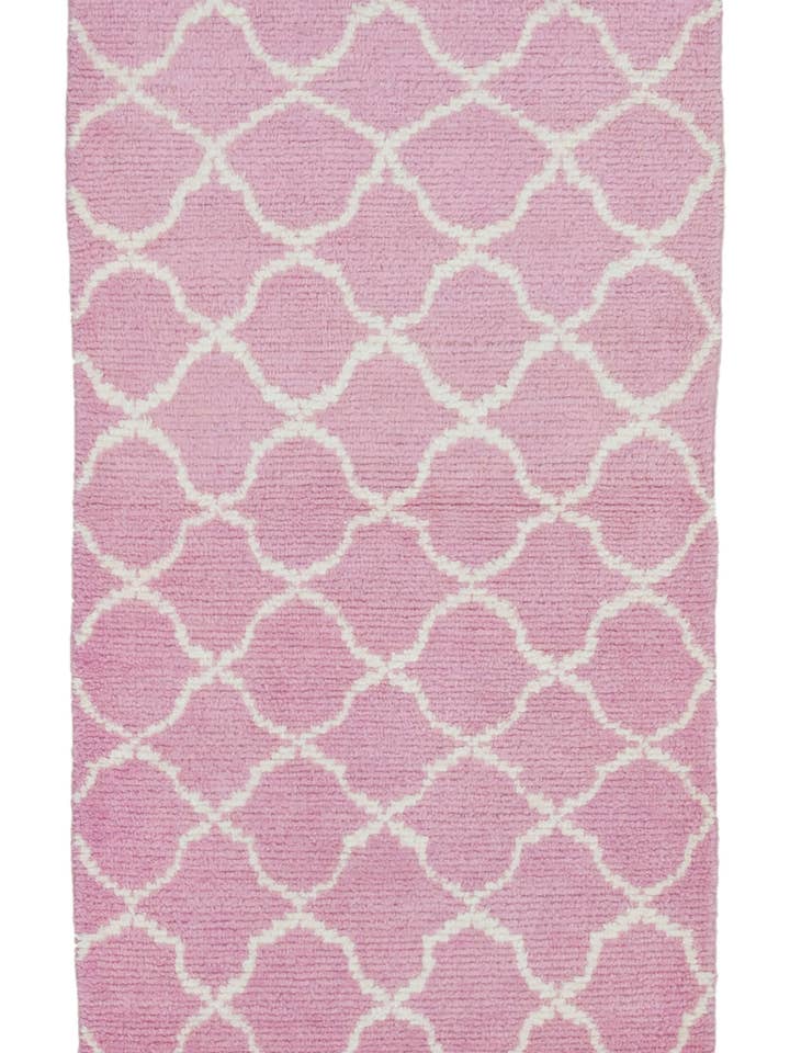 3x12 Pink Moroccan Runner Rug - 33035 for wholesale by RUG N CARPET