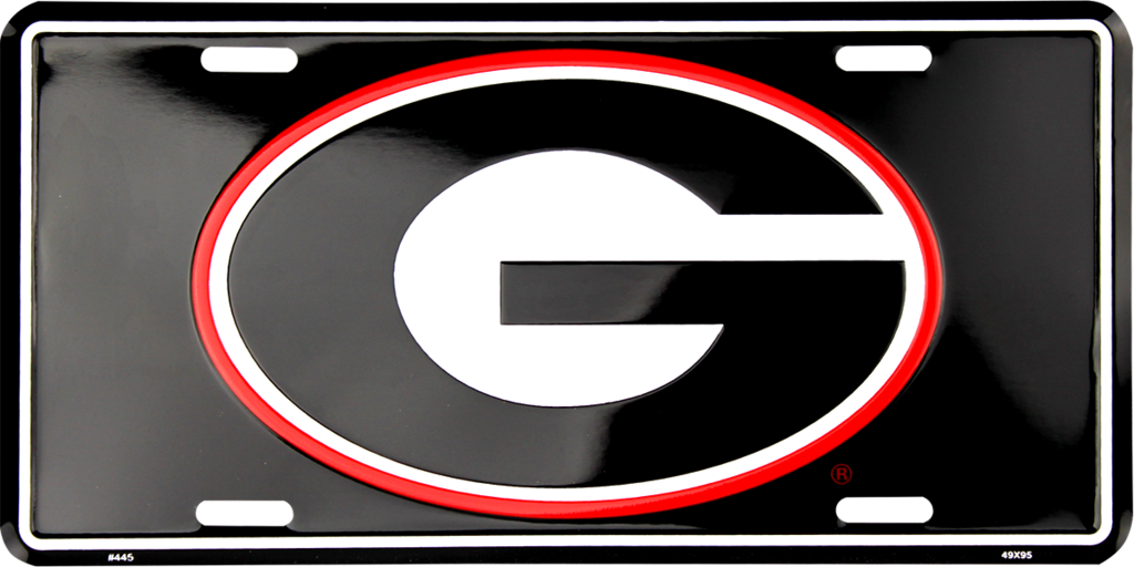 7 Star - Wholesale Sign - Georgia Bulldog NCAA Aluminum License Plate6" x 12" USA MADE4