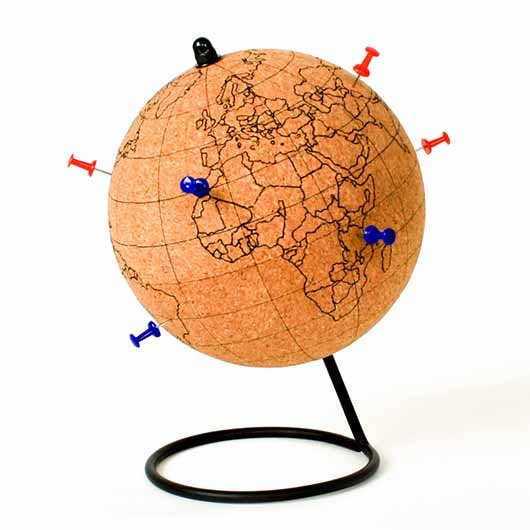 Gift Republic – wholesale Desk globe – Colour in Cork Globe0