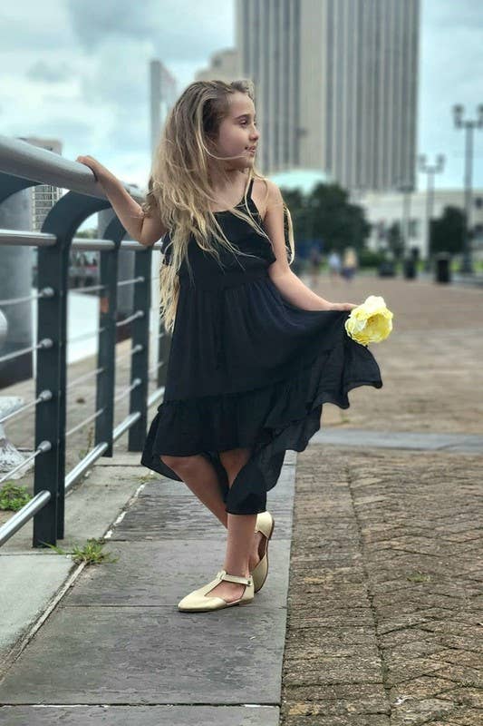 SISSYMINI - Vente Robe – enfant - Robe Hi-Lo en mousseline de coton doux BEACH BEAUTY à volants | LL3015