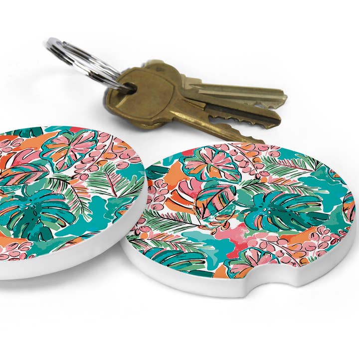 Summer Beach Car Coaster Set (Set of 2) for wholesale by tcbco