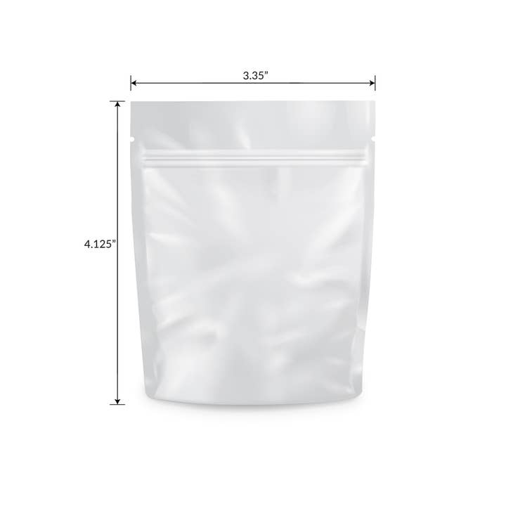 Cannatron - Wholesale Food Storage Wrap/Bag - Mylar Bags Food Storage - 100ct - All White 1 Gram