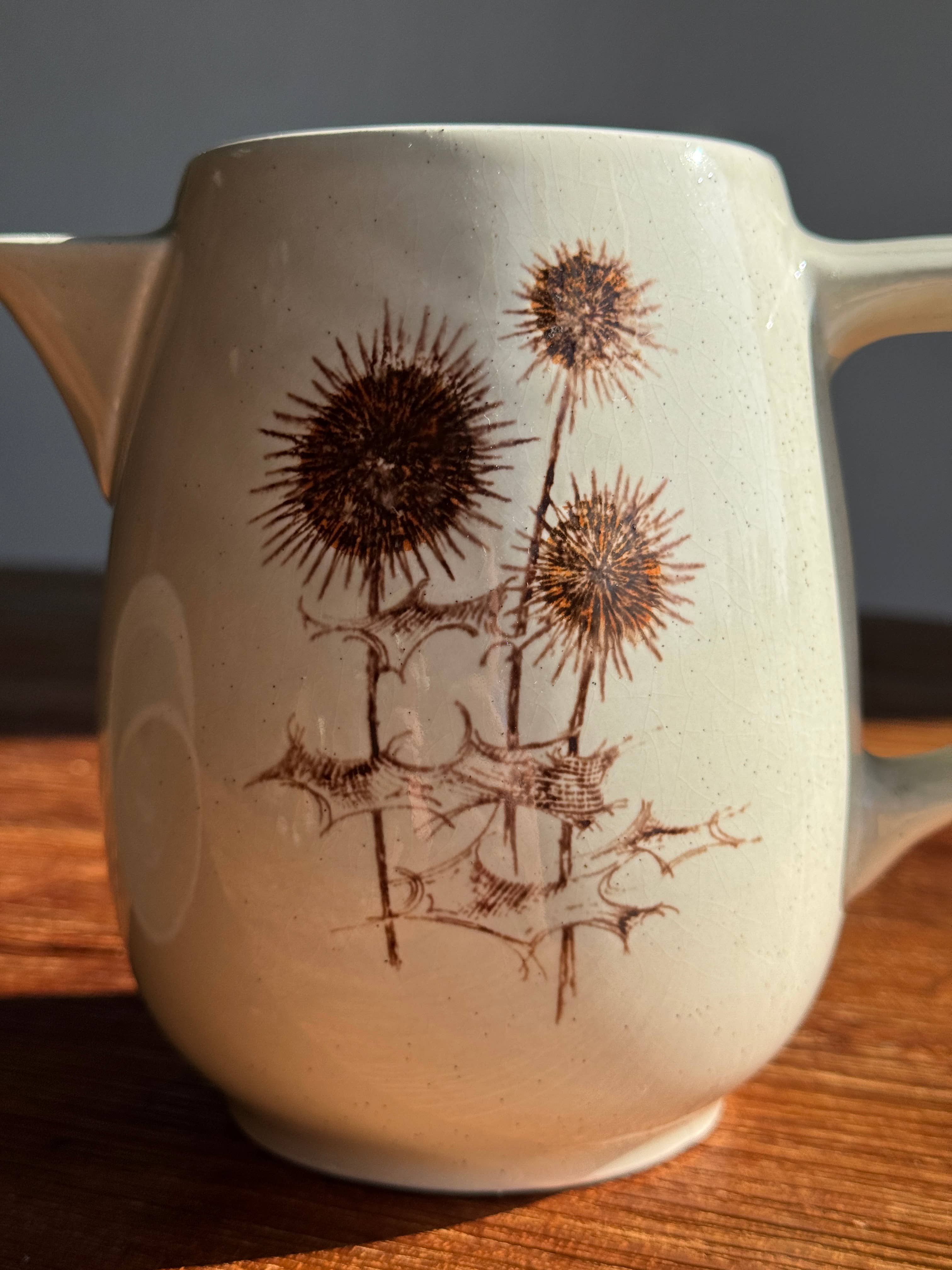 Office Objets - Wholesale Tea Pot - Sarreguemines teapot with thistle patterns H203