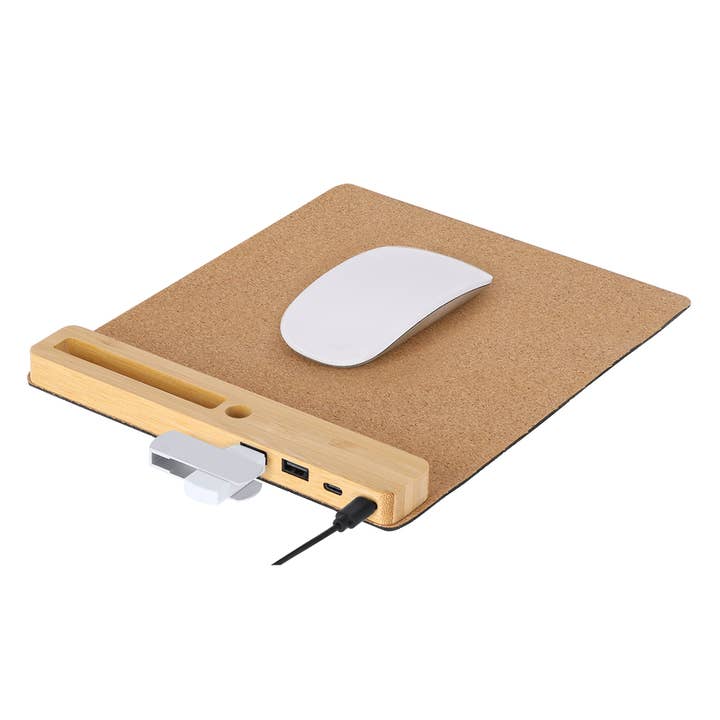 Fustik - Wholesale Desk Organizer - Multifunction Cork and Bamboo Desk Mat1
