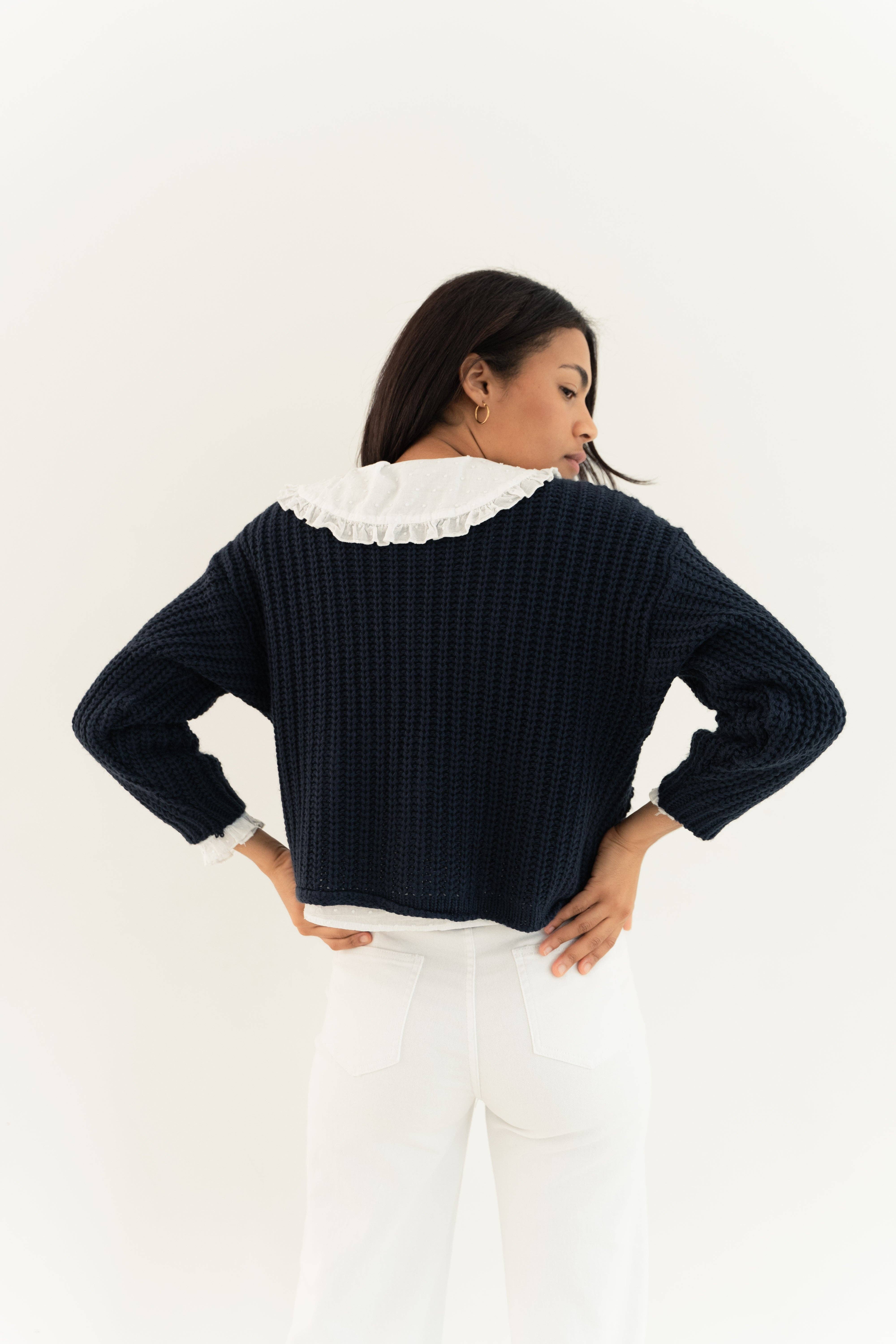 MindTraveler - Vente Cardigan – femme - Cardigan Cloe Marino bleu marine6