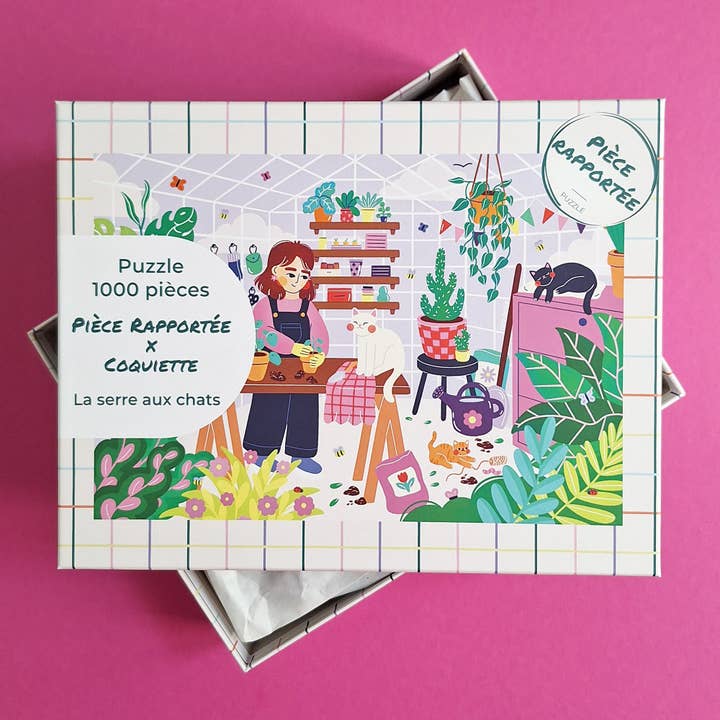 Rompecabezas de 1000 piezas El invernadero de los gatos para venta al por mayor de Pièce rapportée