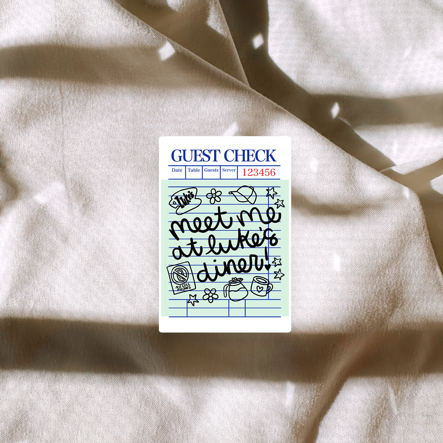 amarieacreates - Wholesale Sticker - Meet Me At Lukes Diner Check Sticker0