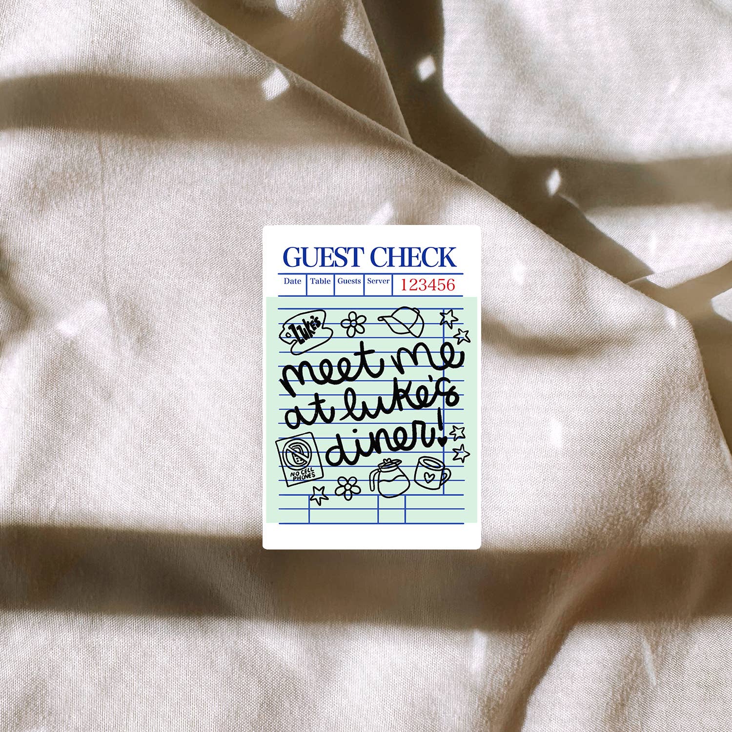 amarieacreates - Wholesale Sticker - Meet Me At Lukes Diner Check Sticker