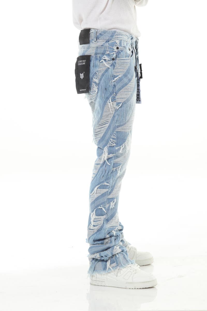 Stylo - Wholesale Jeans - Men's - Double Layered Cut and Sewn Stack Flare7