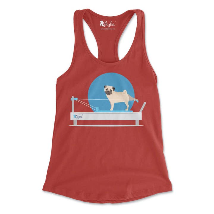 Pug on the Reformer - Women's Slim Fit Tank for wholesale by Skyba