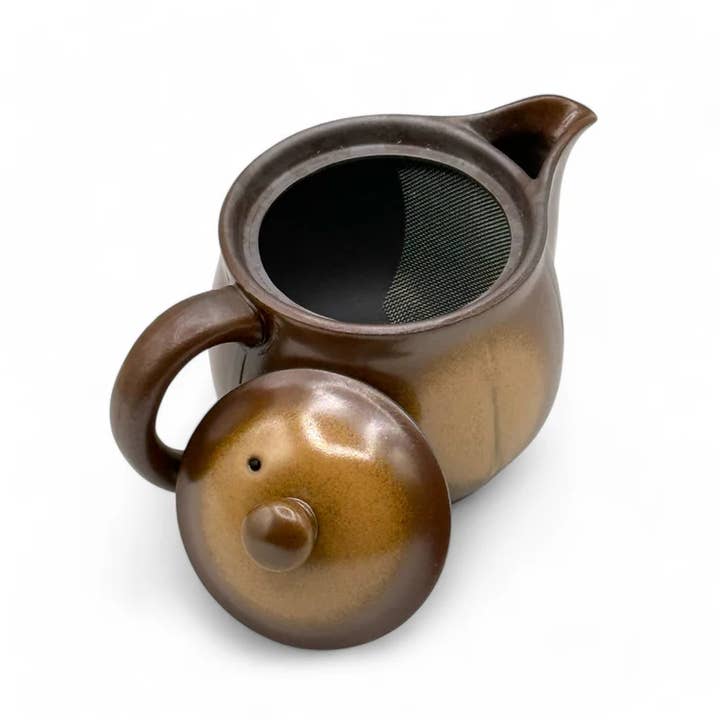 Inoue Tea – Engroshandel Tekande – Mirai Brown Banko-yaki Kyusu - Japansk tekande5