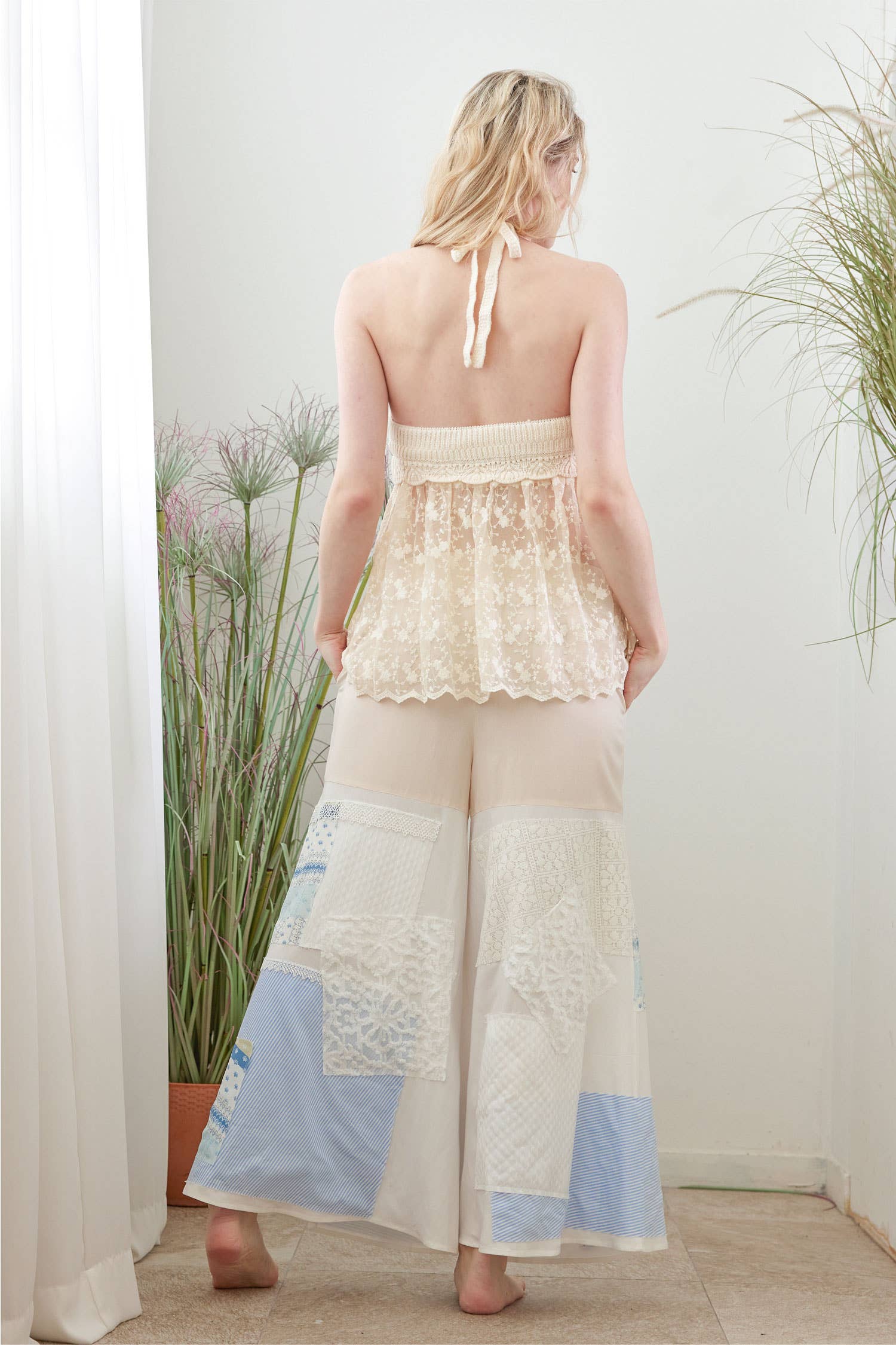 Mello. - Wholesale Pants - Women's - Boho Crochet Lace Pattern Pants8