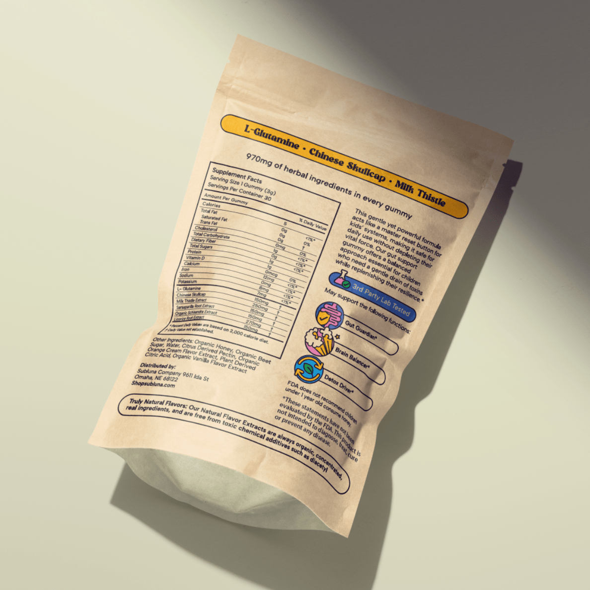SubLuna - Wholesale Oral Supplement/Vitamin - Balanced Child: Detox & Gut Gummy13