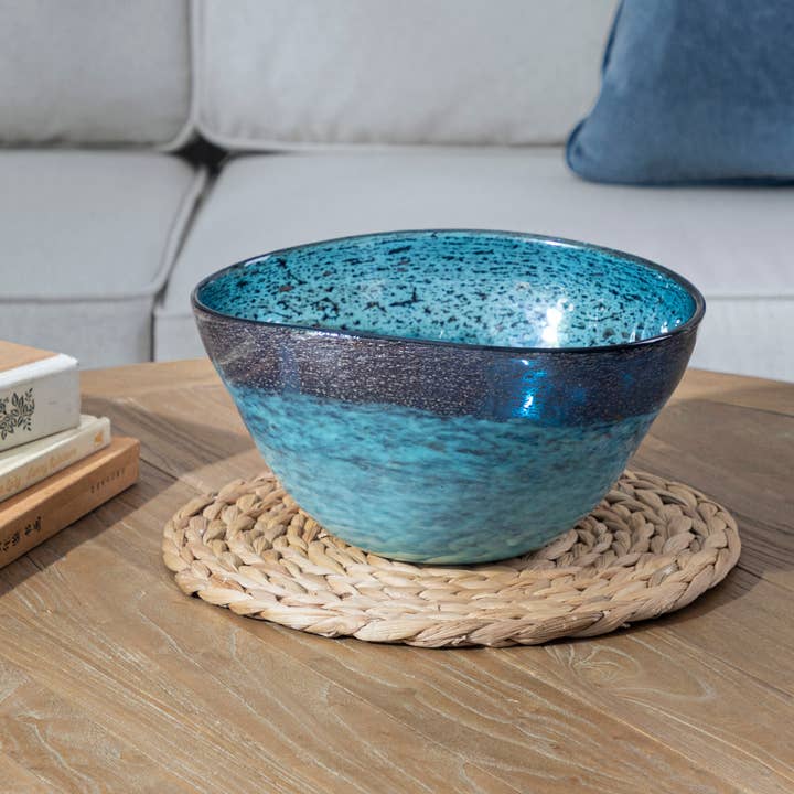 Thalassa Hand-Blown Bowl Sapphire for wholesale by Riva Home