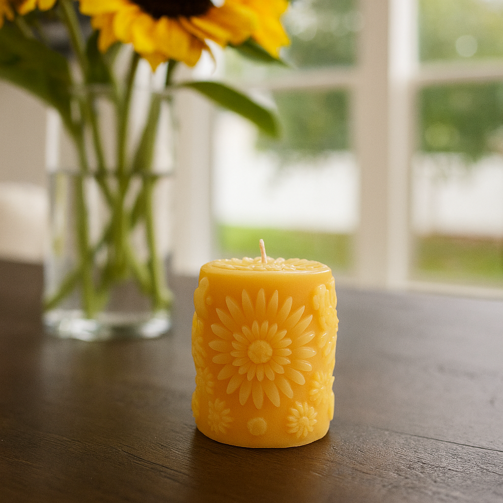 Big Dipper Wax Works - Wholesale Pillar Candle - Pillar Candle – Pure Beeswax – Handcrafted Floral Design1