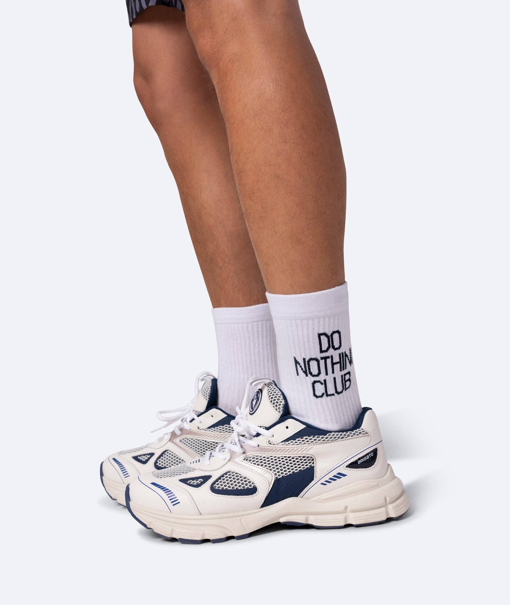 Do Nothing Club Tennis Socks - White for wholesale on Faire1