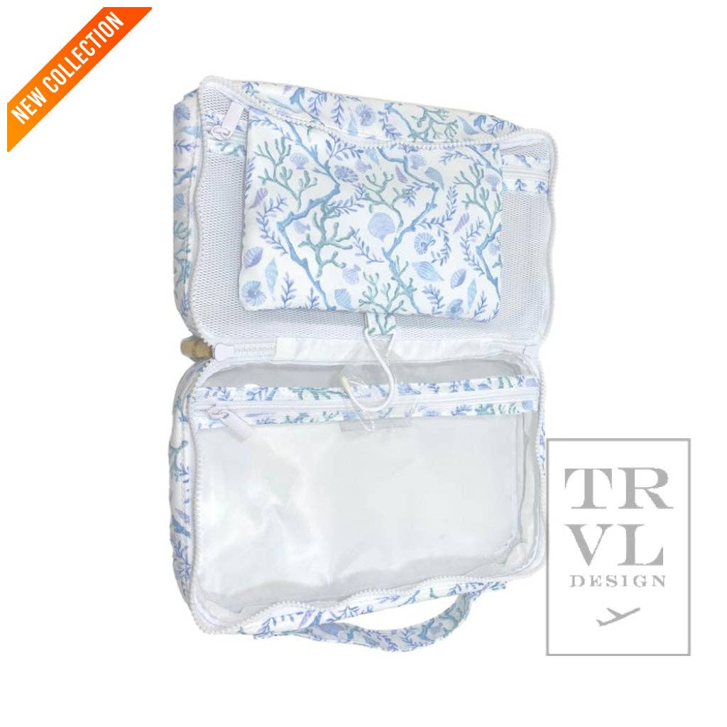 TRVL Design - Wholesale Toiletry Bag - Women's - BUNDLE UP2 Hanging Toiletry Bag - CORAL VINE2