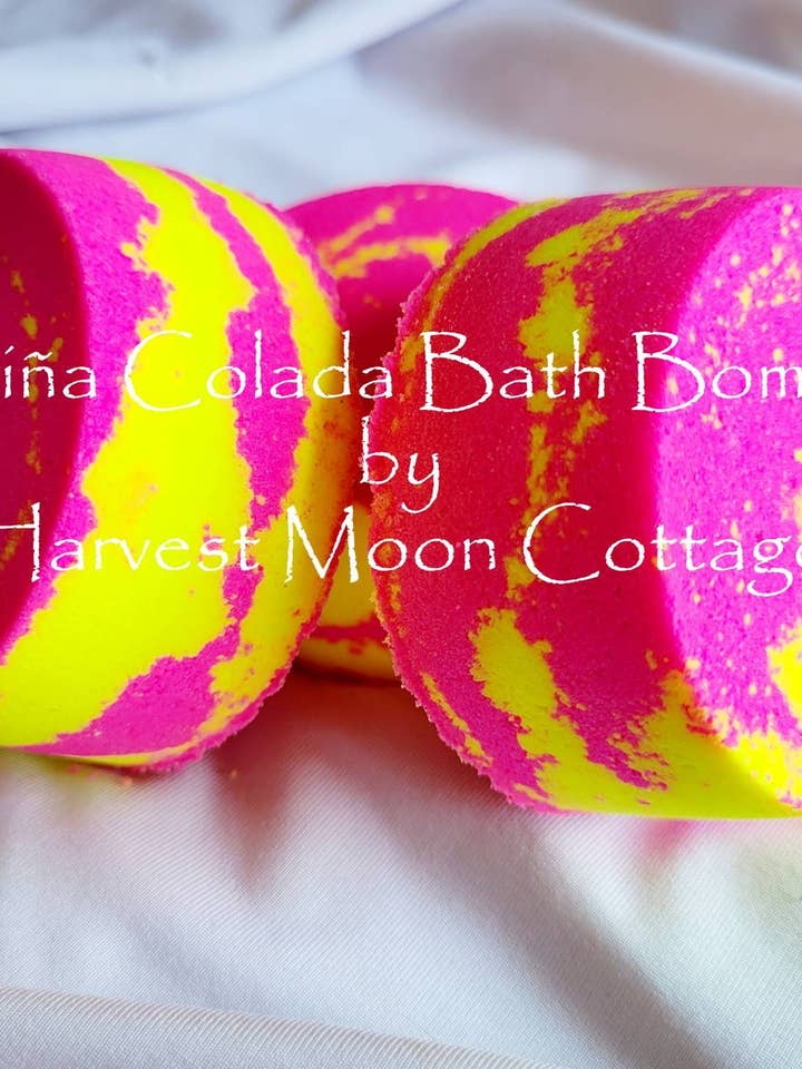 Piña Colada Bath Bomb for wholesale by Harvest Moon Cottage Bath and Body