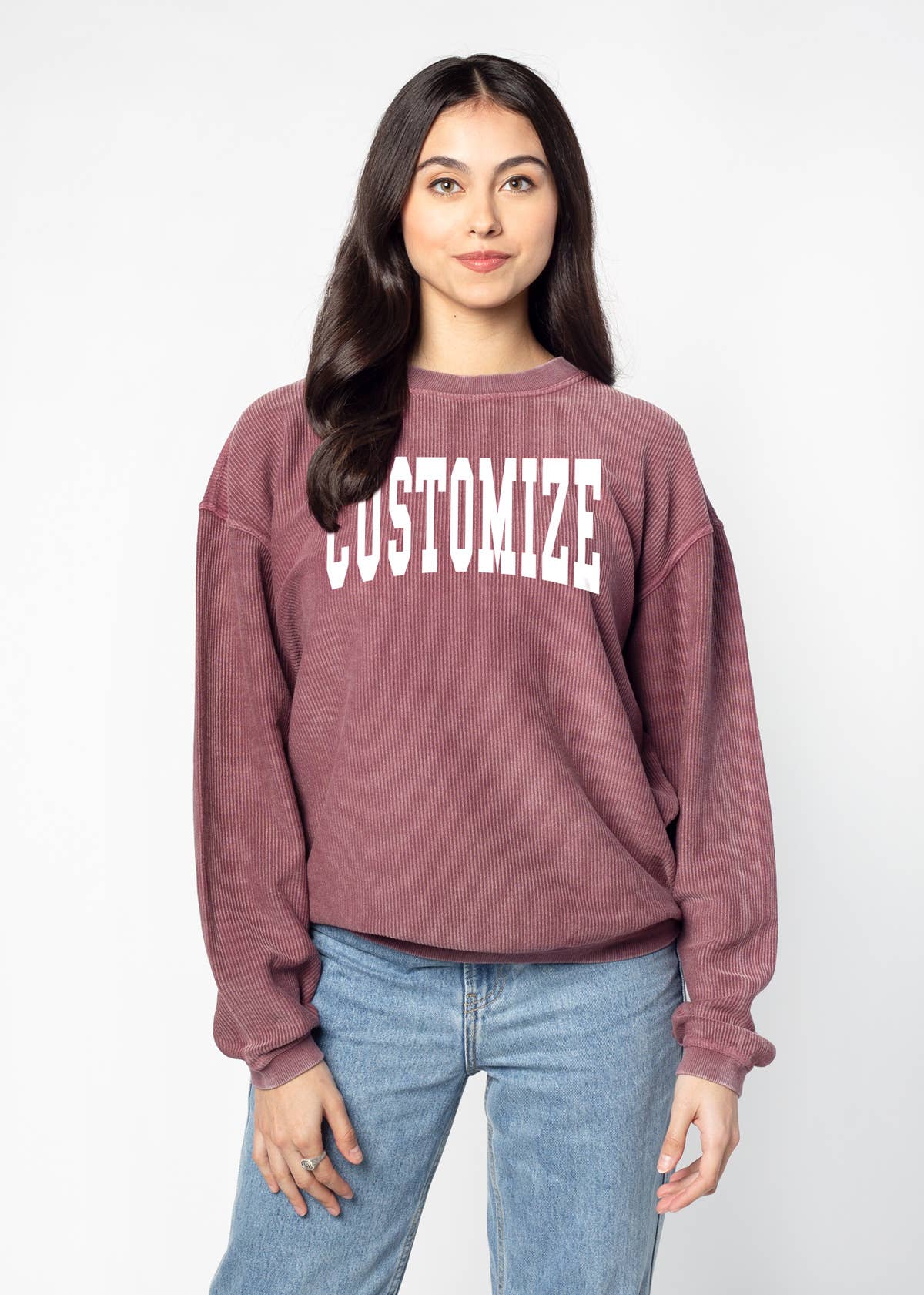 chicka-d - Wholesale Graphic Sweatshirt - Women's - The Original Custom Graphic Corded Crew, Jumbo Squeeze2