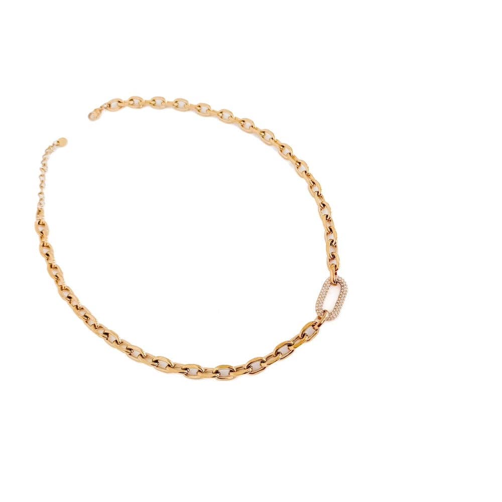 Pretty Simple - Wholesale Link & Chain Necklace - Michaela Diamond Chain Necklace - WATERPROOF2