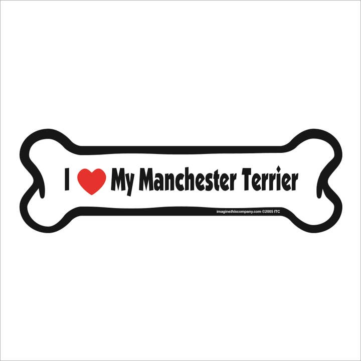 Imán para coche con texto en inglés «I Love My Manchester Terrier» para venta al por mayor de Imagine This Company