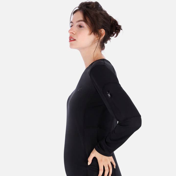 QuickDry LS Shirt voor dames - zwart voor wholesale door Apricoat