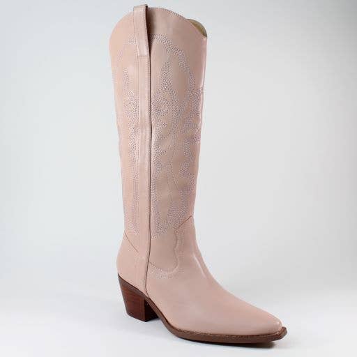 Mars Sky Shoes Wholesale - Wholesale Cowboy Boots - Women's - Arider Girl BRANDY Block Heel Embroidered Knee High Boots