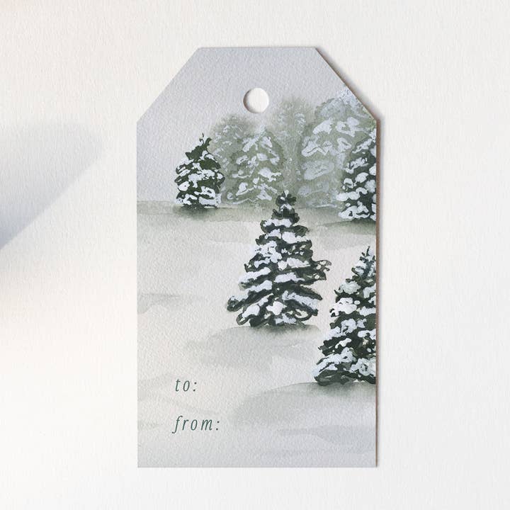 Quiet Winter Holiday Gift Tag for wholesale by Letter Lane Design Studio