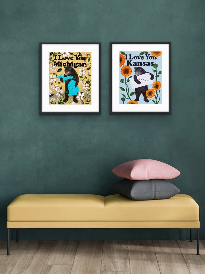 "I Love You Michigan" Print for wholesale by 3 Fish Studios