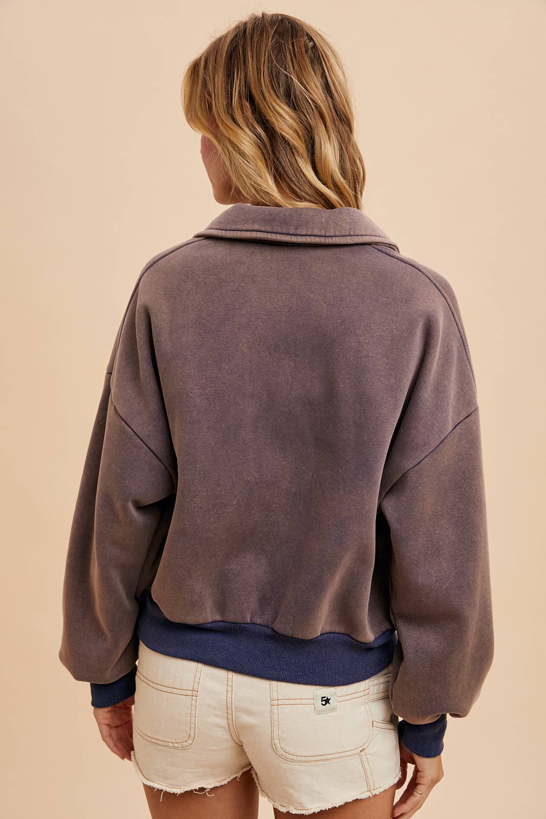 In Loom - Wholesale Sweatshirt - Women's - CROPPED POLO PULLOVER5