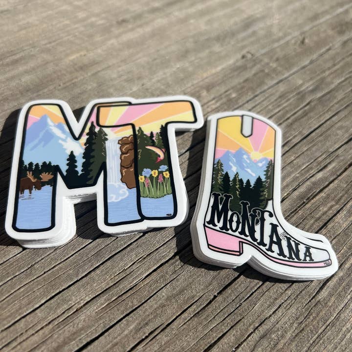 MELD Studio CO. - Wholesale Sticker - Montana "Mt" Scenic Water Bottle Vinyl Sticker2