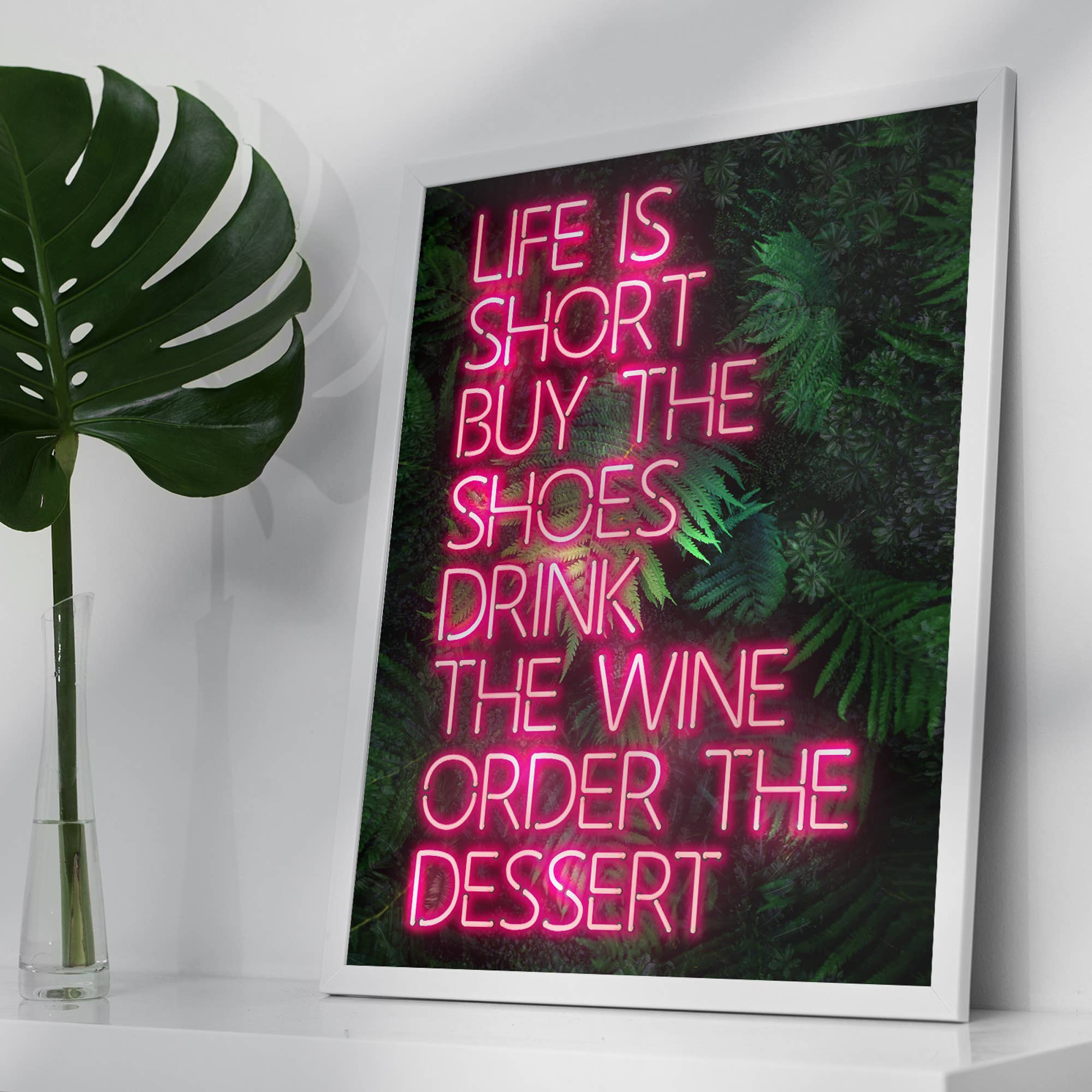 Ink & Drop - Wholesale Art Print - Life Is Short Neon Print5